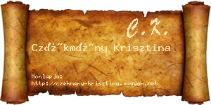 Czékmány Krisztina névjegykártya